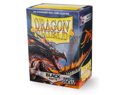 Dragonshield Black Matte Non Glare 100 Standard Size card sleeves