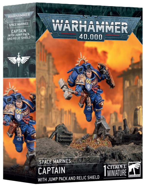 Space Marines Captain with Jump Pack and Relic Shield